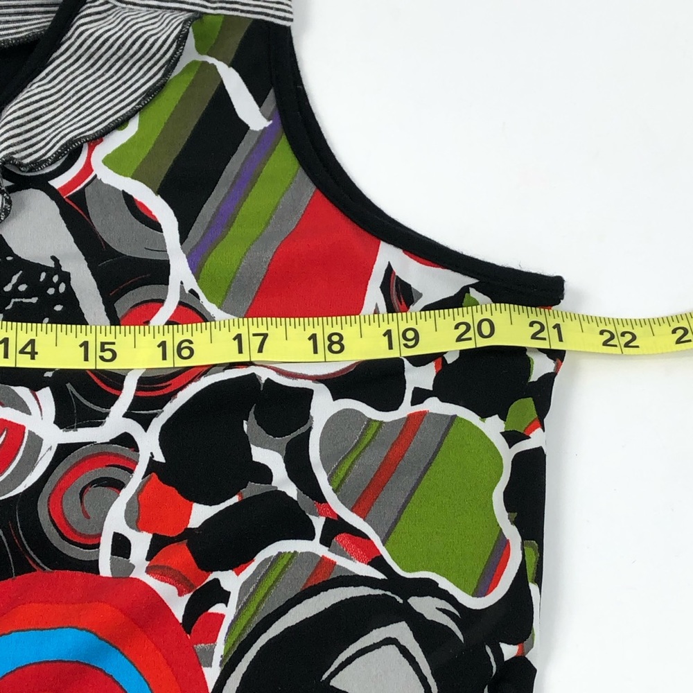 Zoe Black & Bright Mixed Material Sleeveless Top - Picture 5 of 6